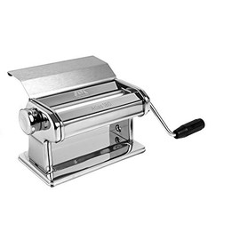 MARCATO Made in Italy Atlas 180 Slide Manual Pasta Machine, Chrome Steel. Good for pasta, bread and cake decoration