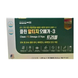 Clean RTZomega 3 Triple 180 capsules, 6 months supply / 클린 알티지오메가3 트리플 180캡슐 6개월분
