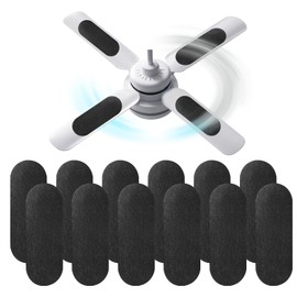 Taopk Ensk 12 Pcs Ceiling Fan Filters for Blades, Activated Carbon Air Purifier Pads Transform Fan to Air Cleaner, Trap Dust Pollen and Pet Allergens for Bedrooms and Living Rooms