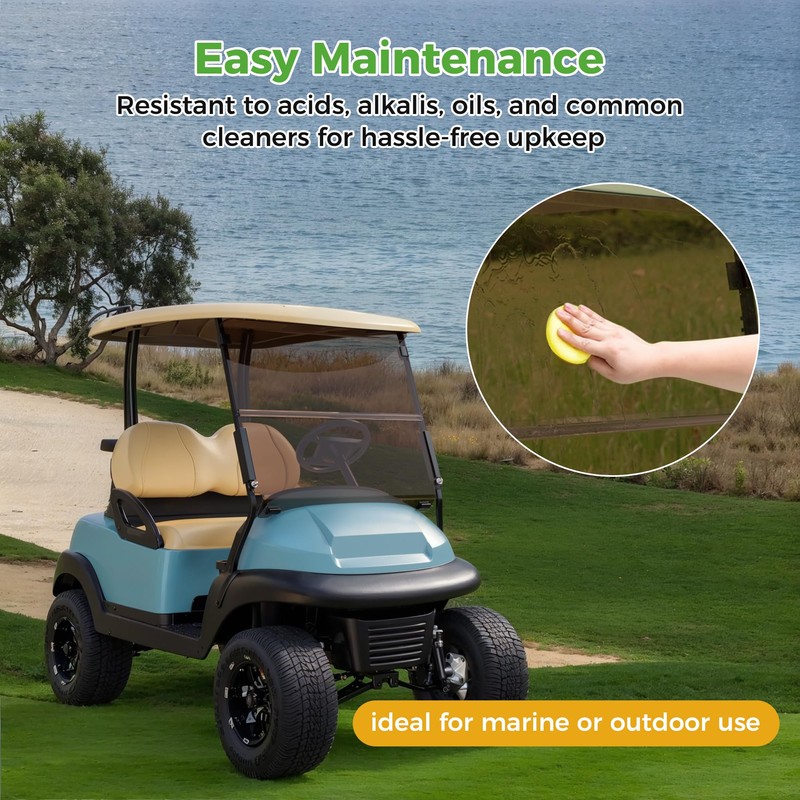 10L0L Golf Cart Windshield for Club Car Precedent 2004-Up, Tempo,