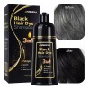 Shampoo Champú Tinte Negro Cubre Canas 3 En 1
