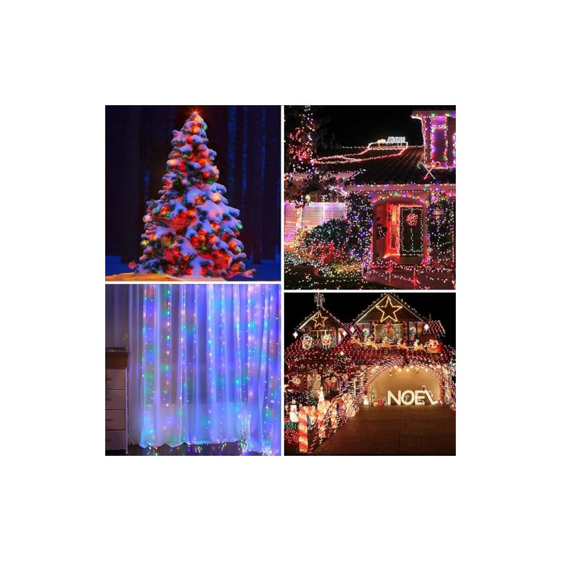 DAHAN 32 m 300 LED Luces Solares Navideñas de Cable