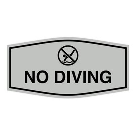 Signs ByLITA - Letrero de lujo sin buceo con cinta adhesiva, se monta en cualquier superficie, resistente a la intemperie, uso en interiores y exteriores (Lt Gray), grande