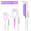 Topsy Tail Hair Tool, 3Pcs Purple Hair Looping Tool with