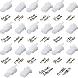Connector Kit, Flat Terminals, Couplers, Connection Terminals, Clean Wiring, For DIY, Electrical Connector Set, For Cars, Motorcycles, Boats, Trucks, 2 Poles, Set of 10