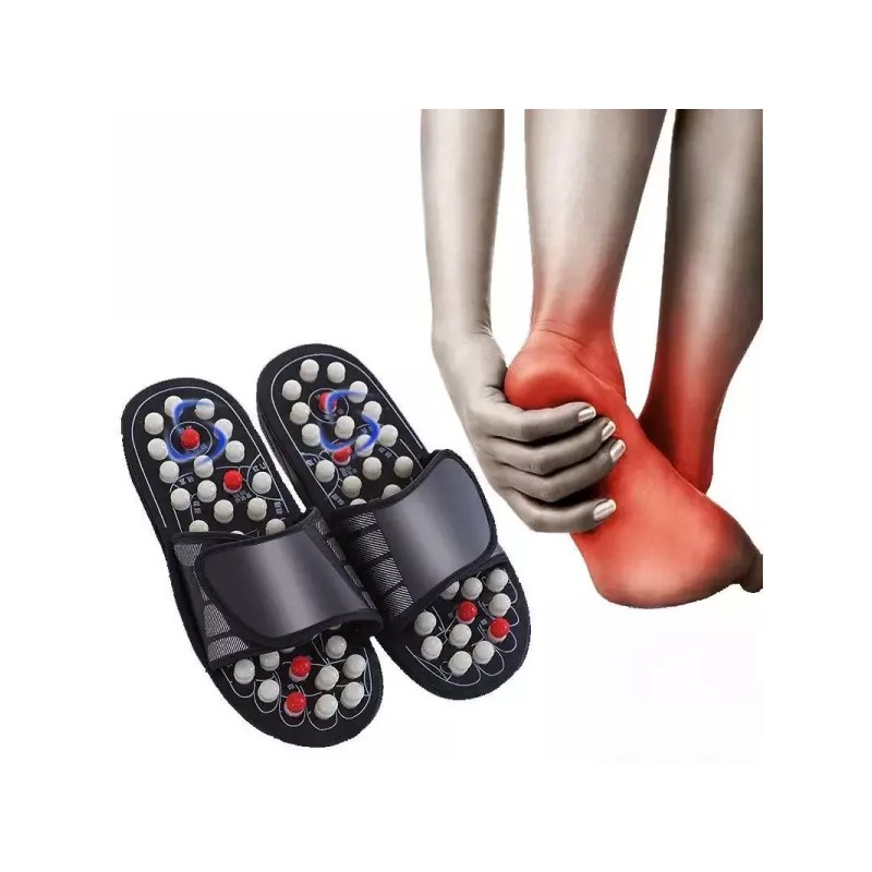 longny 지압슬리퍼 지압 사무실 슬리퍼 다이어트 [화이트 그레인] Longny Acupressure