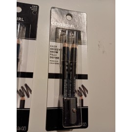 COVERGIRL 3 PACK CoverGirl Easy Breezy Brow Fill + Define Pencils w/ Sharpener #500 Black