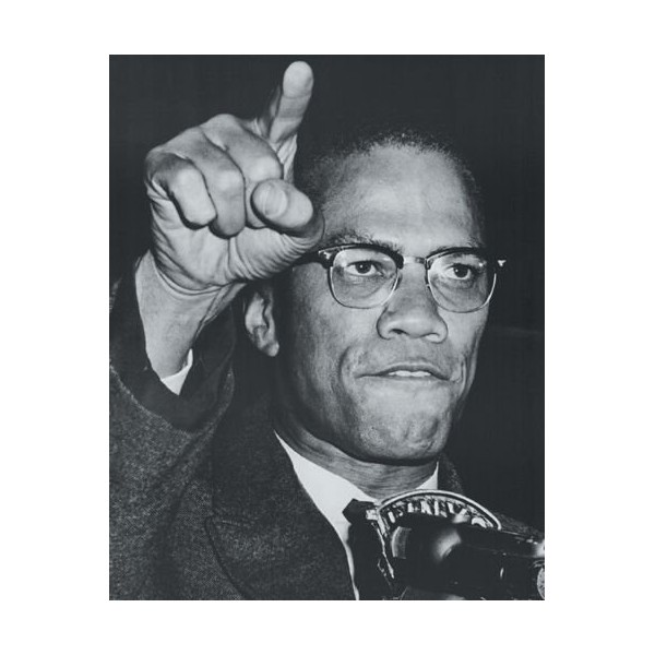 Bruce Teleky Malcolm X, Fiery Speech, Harlem, 1963 10"x8" Art Print Poster