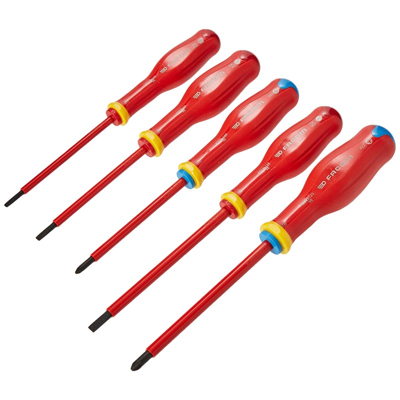 FACOM ATD.J5VE Set of 5 PROTWIST® Screwdrivers Insulated 1000 Volts