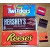 Unbranded Lot Of 60 Twizzlers, Reese’s, Hersheys, Vinyl Zipper Pencil