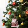 Toddmomy Christmas Gingerbread House Ornaments Resin Christmas Hanging Ornaments for