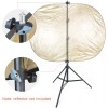 LINCO 90" Light Stand Tripod w Reflector Disc Holder Clip