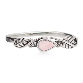 Rose Quartz Gemstone 925 Sterling Silver Mood Ring Style Solitaire Feeling for Women and Girls, Gemstone rose quartz Sterling Silver, Quartz