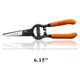 FUMETAX Tijeras de Podar para Jardineria 8" Tijera de Podar Profesionales de Acero Carbono Corte Afiladas Tijera de Jardin Ergonómicas y Ligeras, SW-8120005