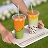 [100 SETS] 32 oz Cups with lids, Plastic cups with