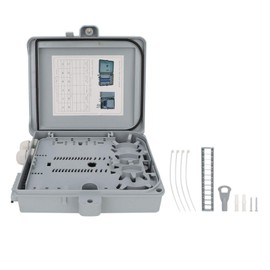 Xianshi Fiber Terminal Box, 12 Core, Indoor/Outdoor, IP65 Rated, Grey