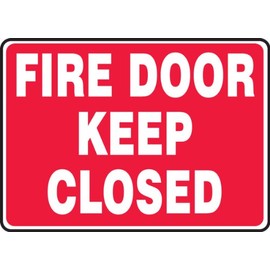 Accuform "Fire Door - Keep Closed" Safety Sign, Accu-Shield™, 7 x 10 Inches (MEXT507XP)