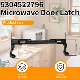 Upgrade 5304522796 Microwave Door Latch Compatible Replace Ap6979662 53045227962 Fits for Electrolux, Frigidaire, Gibson, Kelvinator, Westinghouse,Sears/Kenmore and Others Microwaves