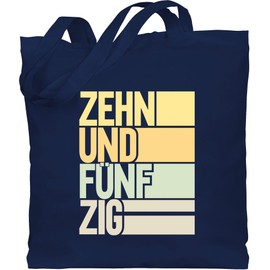 Shirtracer - Cotton Bag - 60th Birthday - Fifty Ten, 5 Navy Blue, Unit size