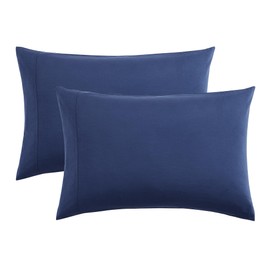 Casa Platino Standard Pillow Cases Set of 2 - Pre-Washed Soft & Breathable Pillowcases - Brushed Microfiber Pillow Covers - Easy Care - Standard Size Pillow Cases Set of 2-20x30 Inches, Navy