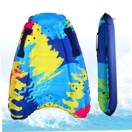 Inflatable Body Boards with 2 Handles Graffiti Foldable Beach Bodyboard Lightweight Portable Summer Swimming Floating Surfboard for Kids, Teens and Adults Bodyboard Inflatable Surfboard