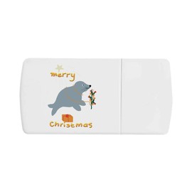 'Merry Christmas from Mr Seal' Pill Box with Tablet Splitter (PI00030897)