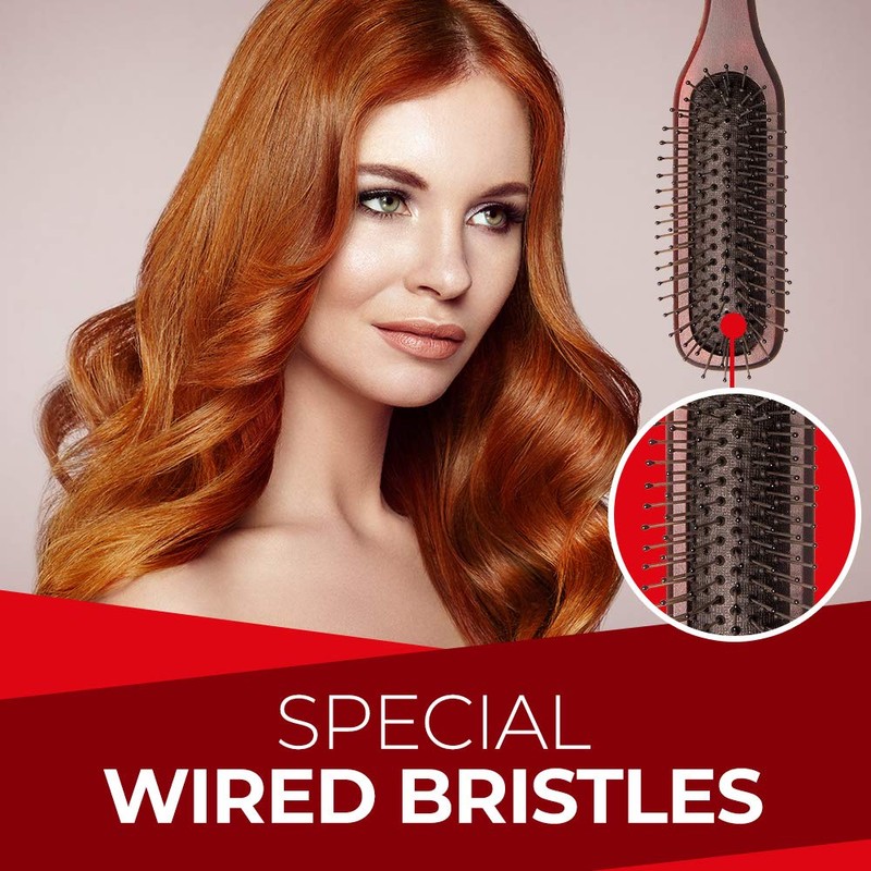 TITANIA Oval Massage Brush Large Wood Brown