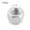 TA-VIGOR 10Pcs 1/2-13UNC Nylon Hex Lock Nuts, 304 Stainless Steel
