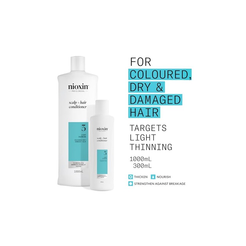 Nioxin System 3 - Hair Thickening System For Damaged Hair