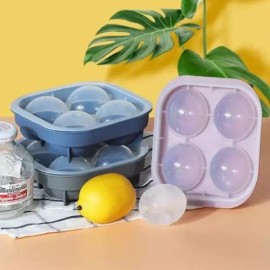 On the Rock 얼음 얼음틀 타원형 4구 대형 왕얼음 온더락 아이스트레이 [네이비] Ice Ice Mold Oval 4-Cube Large King Ice On the Rock Ice Tray [Navy]