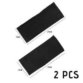 2 Wide Hair Bands, Black 9 cm Wide Headband and Dark Grey 12 cm Hairband, Sweat-Absorbing Sports Headband, Elastic Summer Headband, Sweat-Absorbing Fitness Headband