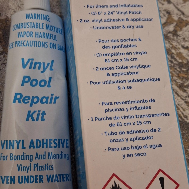 Swimline Hydrotools Vinyl Repair Kit 2 oz Adhesive 6 x