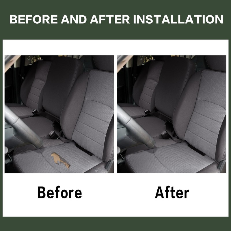 FZJDSD Gray Driver Side Bottom Cloth Seat Cover & Seat