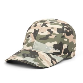 MISSION Cooling UPF Performance Hat - Unisex One Size Cap for Workouts, Golf & Running - Sweat & Water Activated Technology (Classic Camo Safari)