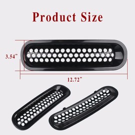 Mearo 7PCS Front Grill Mesh Inserts, Grill Inserts, Clip-on Grille Front Mesh Grille Inserts Compatible with Jeep JK Wrangler & Wrangler Unlimited 2007-2018 Universal for Jeep Wrangler Accessories