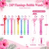 24 Pcs Flamingo Bubble Wands, Luau Party Favors & Goodie