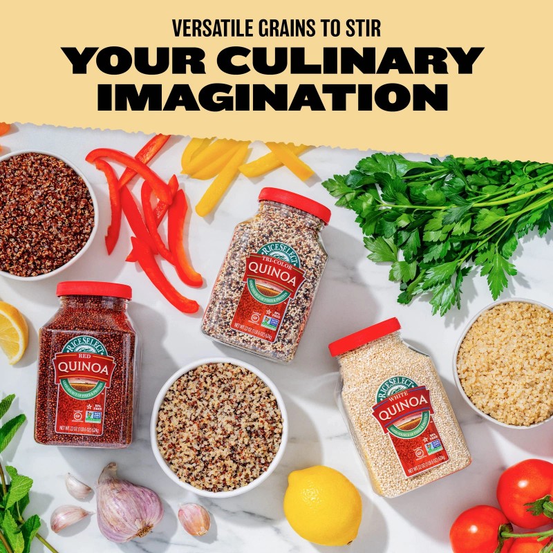 RiceSelect Tri Color Quinoa Blend 22 Ounce Gluten Free Non