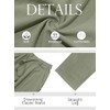 ‌Men's Linen Pants Lightweight Drawstring Elastic Waist Pockets Loose Fit