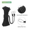 sourcing map 30m Hollow Braided Polypropylene Anchor Rope with Hook,