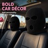 Car Headrest Cover for Interior Decor – 3-Hole Plush Mask-Style