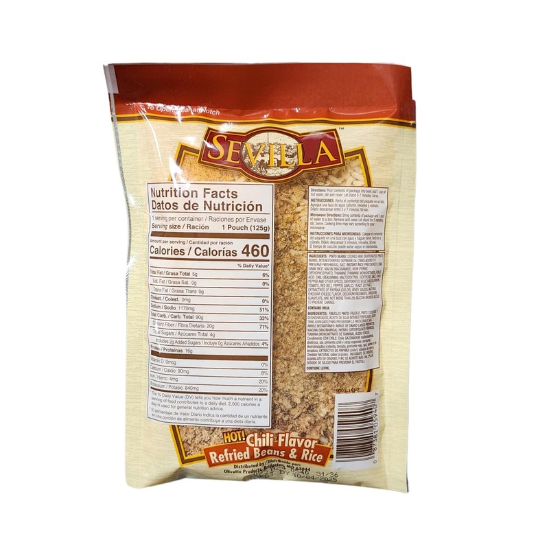 Refried Beans & Rice, Chili Flavor (4.4 oz-6 Pack, Hot)
