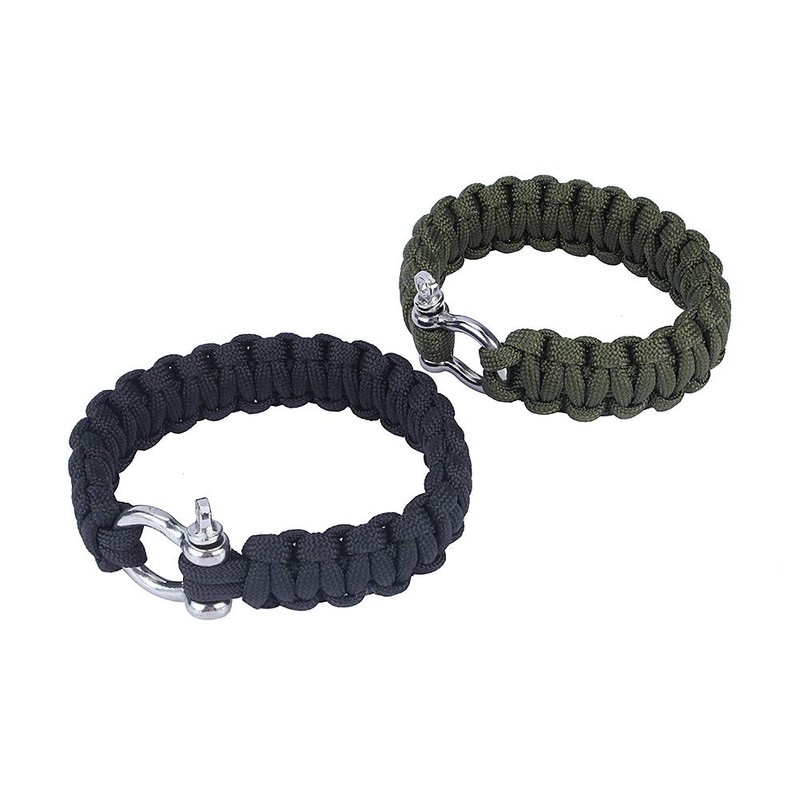 EVTSCAN 550 Paracord Woven Survival Bracelet Stainless Steel Buckle Kit