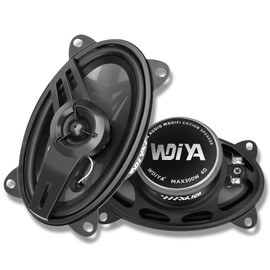 WDiYA 4 * 6-Inch Car Coaxial Speaker 2-Way Full Frequency High Fidelity Audio 300W Peak Power 4 Ohms Professional High-End Stereo Surround Sound (2-Speakers)