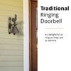 NACH Cast Iron Rooster Doorbell, Small Door Bells for Homes,