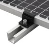 Anbte 10pcs Solar Panel Mounting Brackets 30-50mm Adjustable, Aluminum Solar