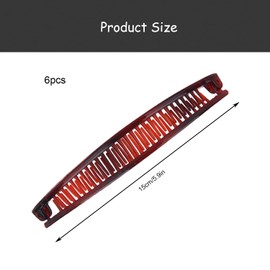 Rumyvve6pcs Banana Hairpin,Fish Comb Strong Hold Hair Hairpin,Banana Hairpin Accessories for Women Girls