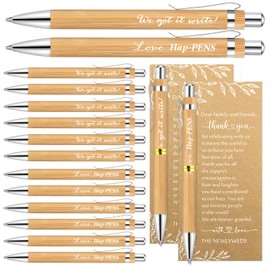 Affrolling 50 Sets Wedding Favors for Guests Includes Black Ink Bamboo Pens and Thank You Cards Bridal Shower Favors Bridal Shower Gifts for Party Supplies