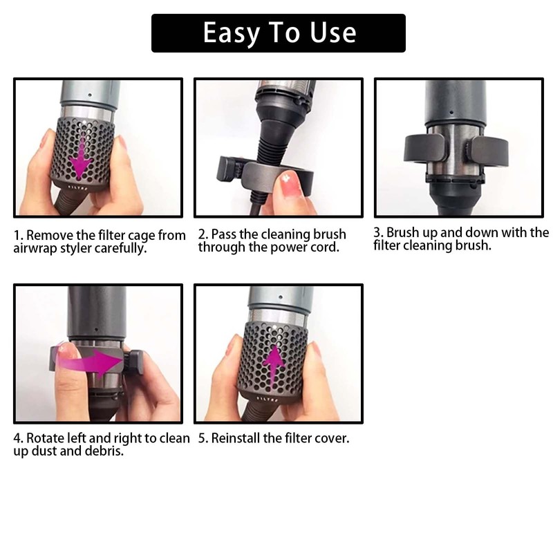 Clean Brush Filter Cleaning Brush Attachments for Dyson Airwrap Styler