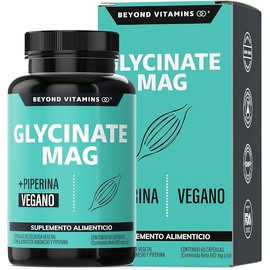 Beyond Vitamins Chelated Magnesium Glycinate with Piperine, High Absorption Sleep & Muscle, 60 Veggie Capsules