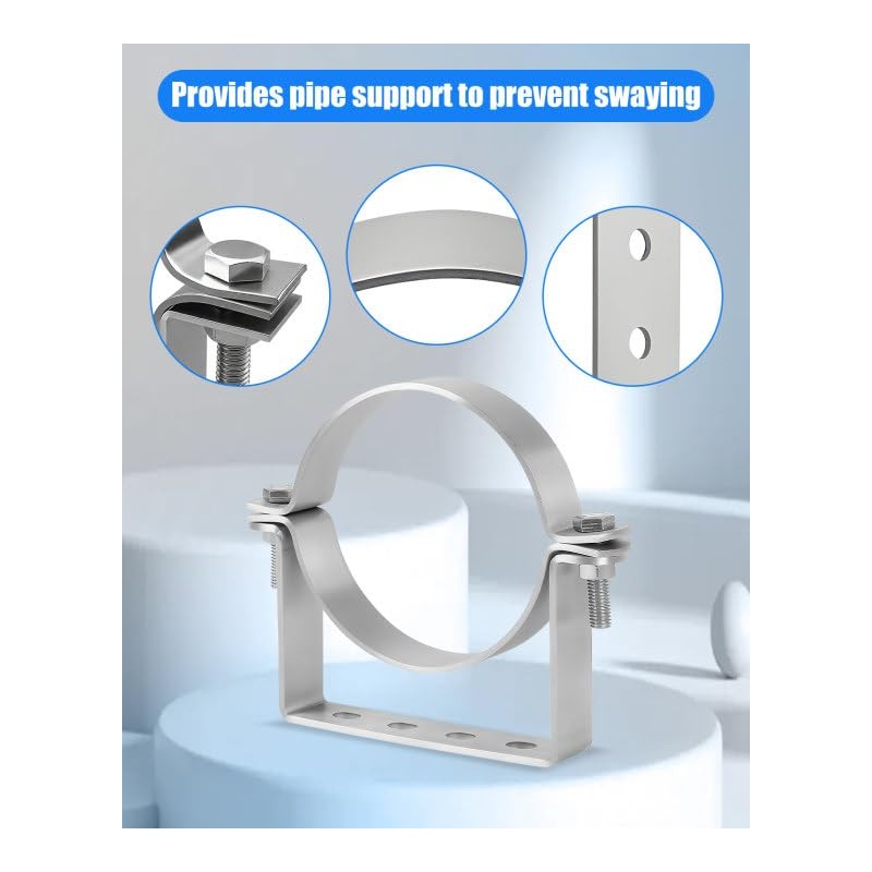 4 Inch Pipe Hanger Chimney Support Bracket, 2 Pcs Heavy